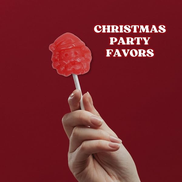 SWEETZO INDIVIDUALLY WRAPPED CHRISTMAS LOLLIPOPS, REINDEER, SNOWMAN, SANTA AND TREE, STOCKING STUFFERS AND PARTY FAVORS (24 SUCKERS)