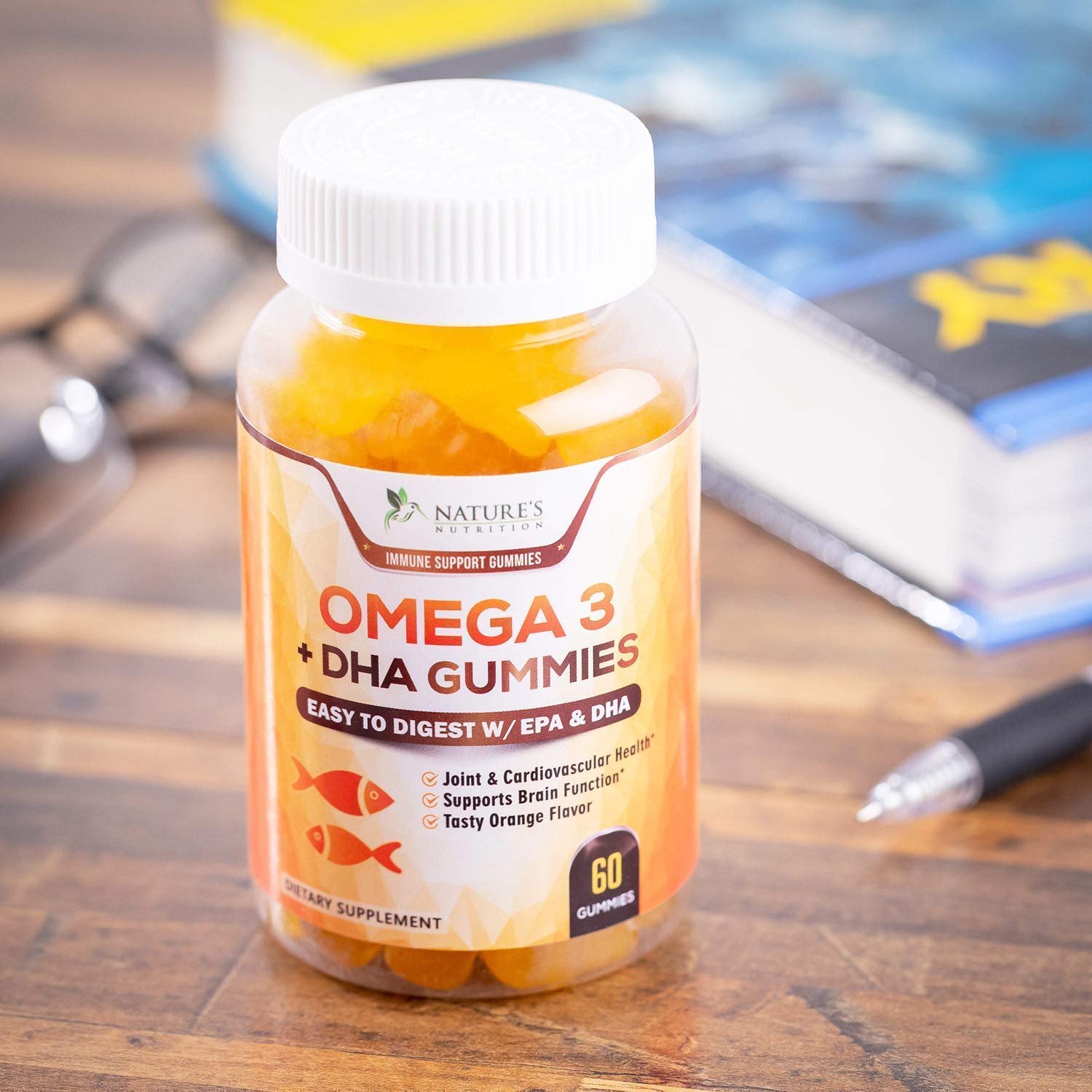 Mua Omega 3 Fish Oil Gummies Extra Strength Dha & Epa Natural Brain