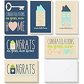 Best Paper Greetings Closing Gifts for Home Buyers Greeting Kit - 36-Pack 4x6 Blank Cards & Envelopes, 6 Assorted House Illustrations - Real Estate Agent & Welcome Home Greetings