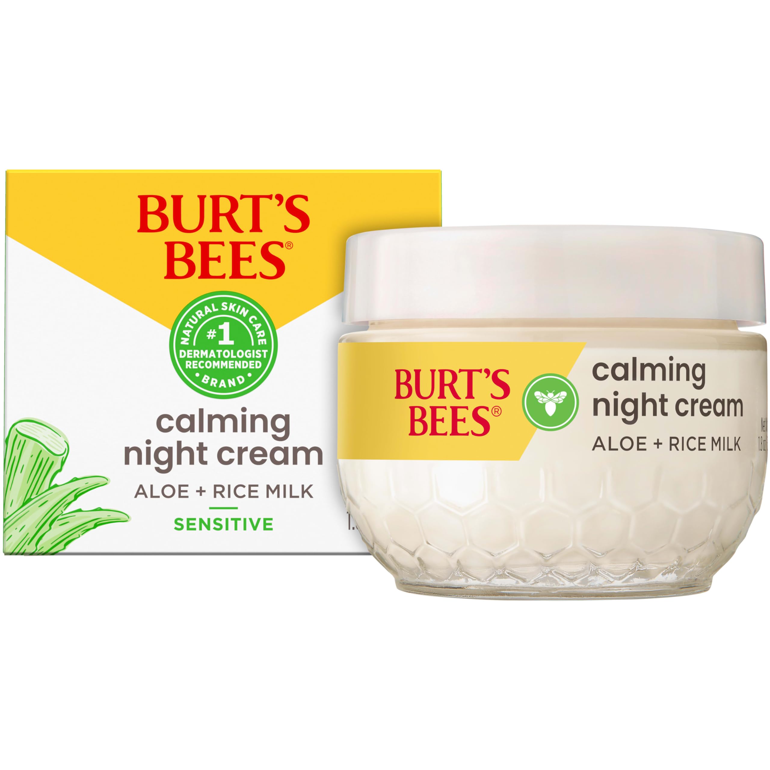 Burt's Bees Sensitive Night Face Cream, 50g
