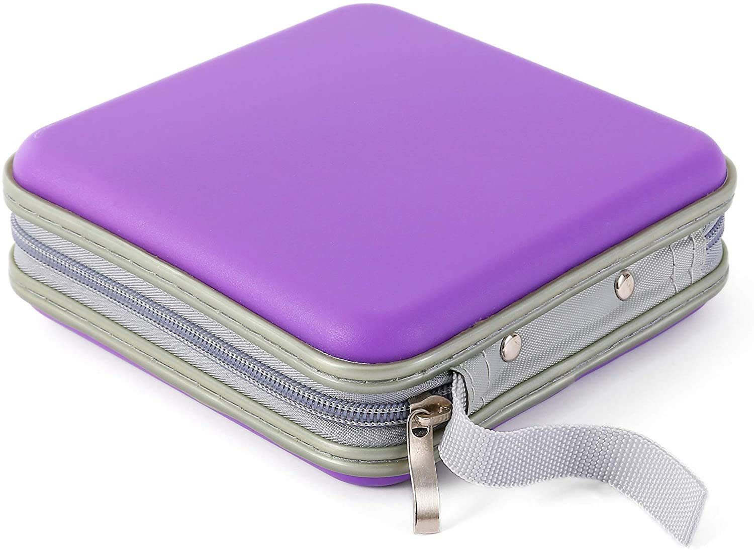 36 Capacity CD DVD Case Wallet Hard Cover Carry Case Portable Storage Organiser Bag – PURPLE
