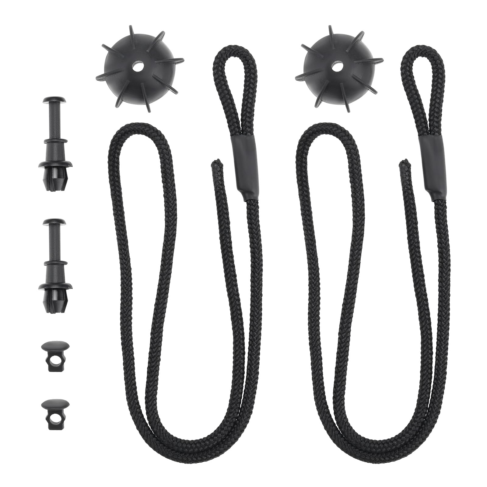 Be In Your Mind 1 Pair Car Parcel Shelf Cords Rear Parcel Shelf Strings with Clip Holders Compatible with Audi A3 Q2 Q3 Q5, OEM 1K6863447A/1M6867574A