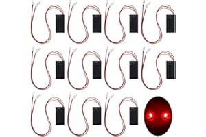 Kittmip 12 Pcs Halloween LED Eyes For Mask Glowing Eyes LED Lights Eyes with Battery Box, Battery Not Included