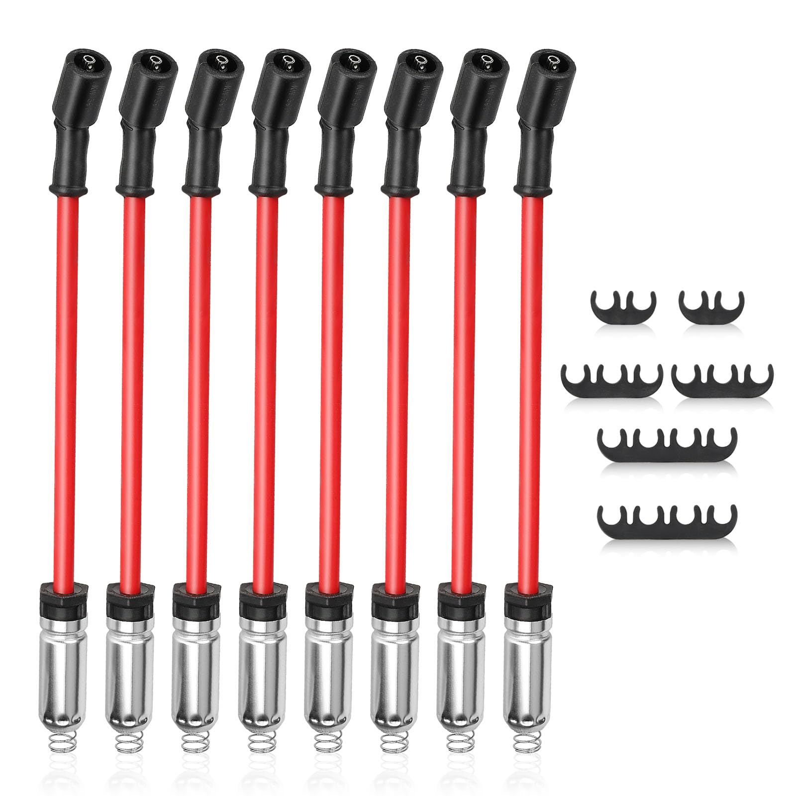 Photo 1 of ***PARTS ONLY***48322R 10.2MM High Performance Spark Plug Wires for Chevy Silverado Avalanche Tahoe Suburban/GMC Yukon Sierra/Cadillac Escalade/Hummer H2 Replaces# 88862397 748UU 748HH 748EE 12192133 9748UU 9748EE