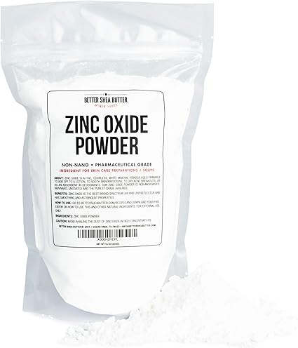 Zinc Oxide Powder Non Nano Uncoated Pharmaceutical Grade Use To Make Your Own Acne And Rash