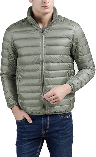 Men's Packable Down Jacket With Hood 