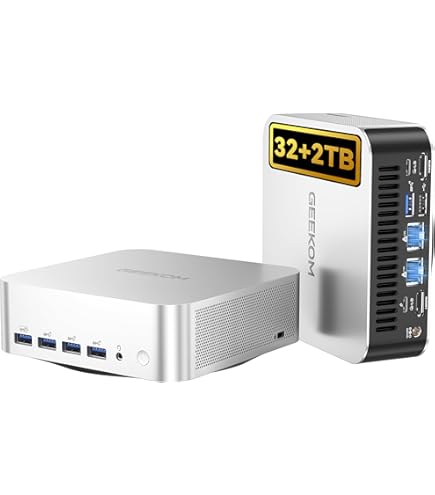 Amazon.com: GEEKOM A8 AI Mini PC、AMD Ryzen 9 8945HS (高達