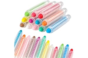 HNXAZG 12 Pcs Dustless Chalk Colored twistable Chalk for Blackboard Doodling, Drawing, Writing, Colour Mixture
