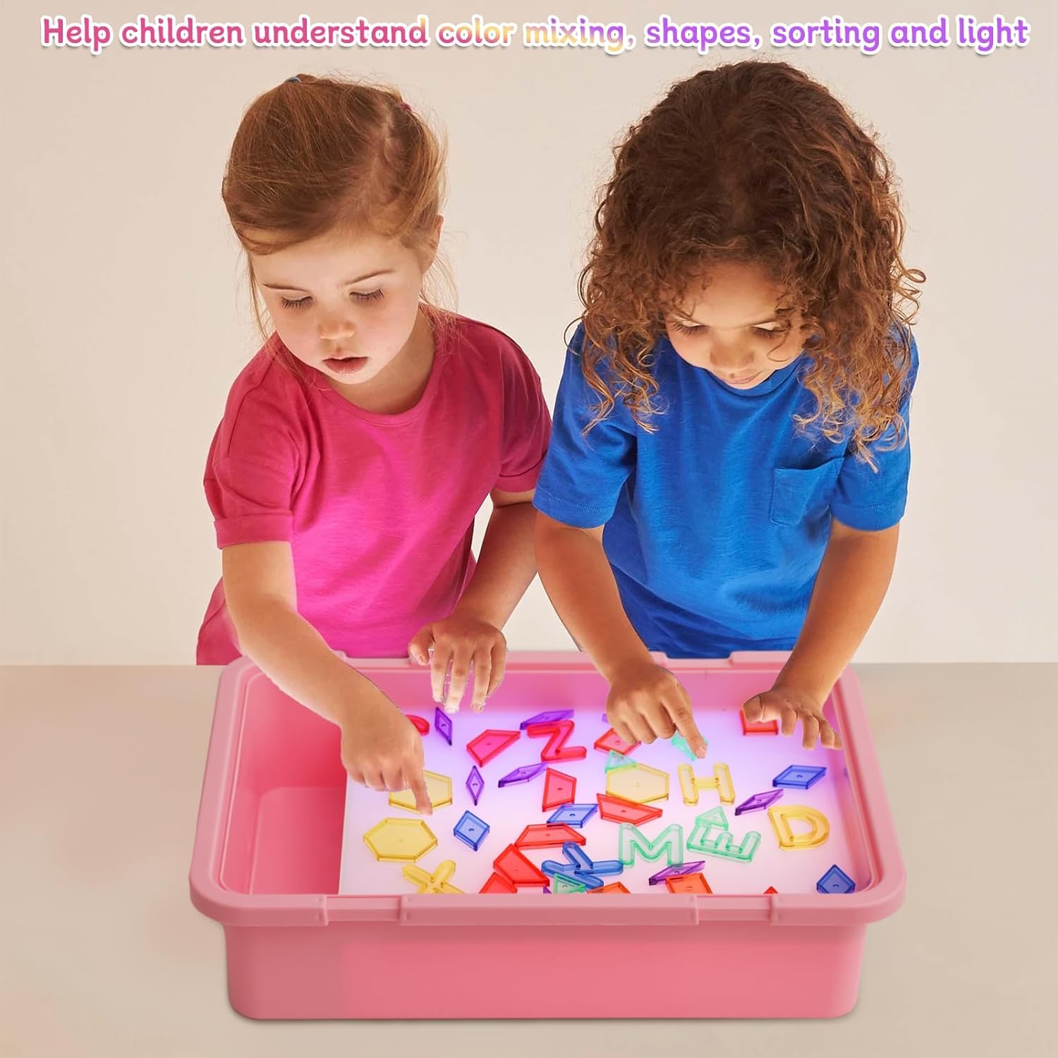 Light Table for Kids Manipulative | Sand Painting Light Box | Kids Light Table | Light Table Toys | Light Up Table for Kids | Sensory Light Table Accesories |3 Modes,10-Level Dimming18(Orange)