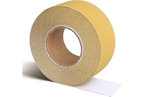 Glowentix 2-3/4in x 20 Yards PSA Sandpaper Roll 80 Grit Self Adhesive Sticky Back Sanding Disc Continuous Roll for Woodworking, Auto Body, Air File Sander and Hand Sanding Blocks