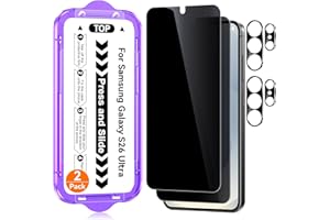 Ksleri 2 Pack Privacy Glass For Samsung Galaxy S26 Ultra Screen Protector, 9H Anti-Spy Tempered Glass Film with 2 PCS Camera 