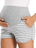fitglam Women's Maternity Shorts Over Belly