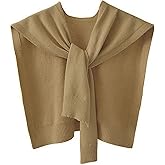Zontroldy Women's Fashion Sweater Knitted Knotted Shawl Wraps Cape Tops Blouses