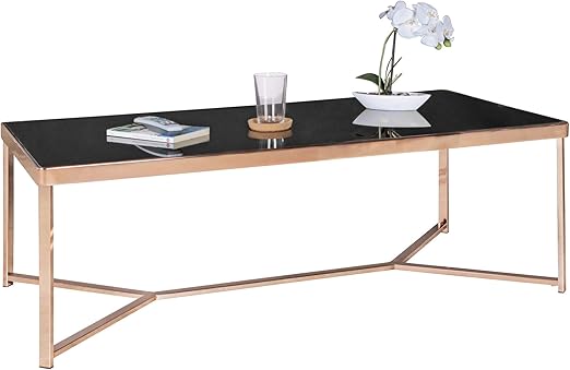 Finebuy Couchtisch Metall Glas 120 X 60 Cm Kupfer Schwarz Beistelltisch Couchtisch Mit Glasplatte Ablagetisch Modern Grosser Wohnzimmertisch Glastisch Mit Metallgestell Amazon De Kuche Haushalt