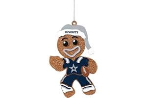 FOCO Dallas Cowboys NFL Gingerbread Man Holiday Ornament