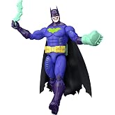 ​Mattel DC Premier Series 6.5in Jokerized Batman Action Figure | Series 2 Altered Super-Hero, 22 Points of Articulation, Fabric Cape, Weapon Stand &amp; Battle Accessories