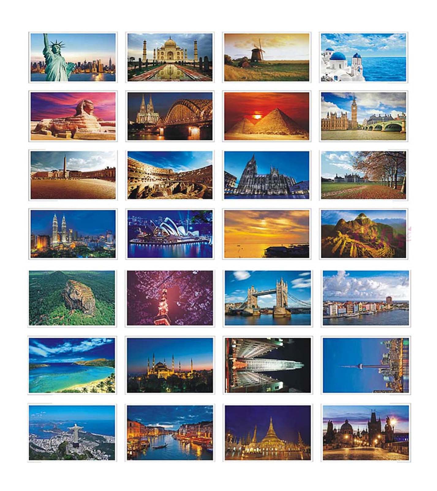 Beautiful World Travel Scenery Cards Artistic Retro Postcards 30 PCS