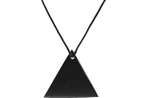 Heka Naturals Shungite Crystal Necklace Pendant | Healing Crystals & Chakra Necklace - Gemstone Jewelry for Men & Women - Spiritual and Joyous Gifts