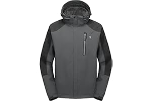 Little Donkey Andy Men's Waterproof Rain Jacket Outdoor Lightweight Hooded Raincoat for Hiking Golf Travel Fishing