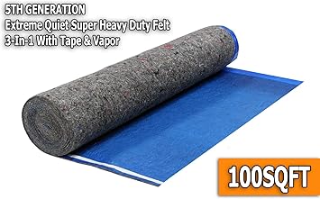 Amerique Amflt100bl Super Quiet Felt Underlayment Heavy Duty 3mm