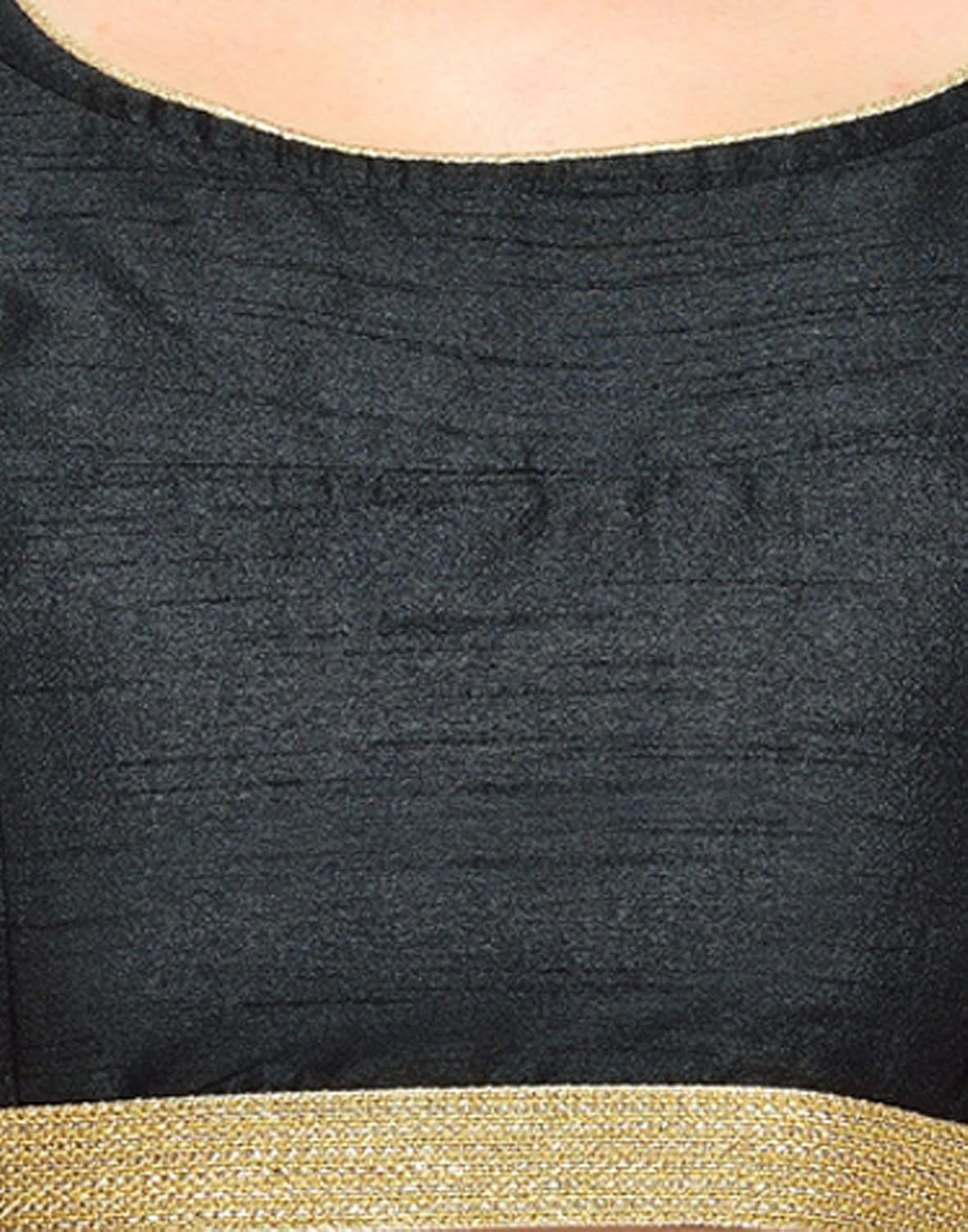 studio shringaar party black polyster non-padded blouse