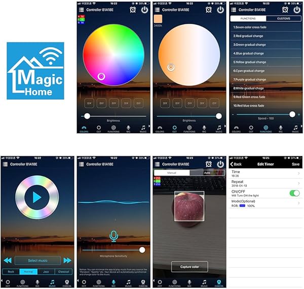 OurLeeme Smart WiFi LED Controlador LED Tiras Controlador para 50503528 RGB Luces LED Tira Tira Trabajar con Alexa Google Home IFTTT AndroidiOS APP