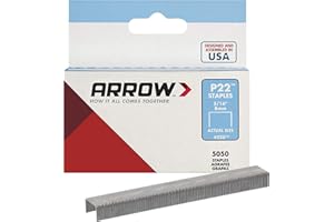 ARROW FASTENER Arrow 225 Heavy Duty P22 Staples for Use with Plier-Type Paper and Bag Staplers in Restaurants, Offices, Classrooms, 5050-Pack, 5/16-Inch Leg Length, 7/16-Inch Crown Width