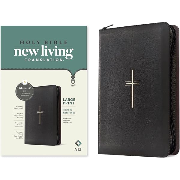 NLT Compact Giant Print Zipper Bible, Filament Enabled