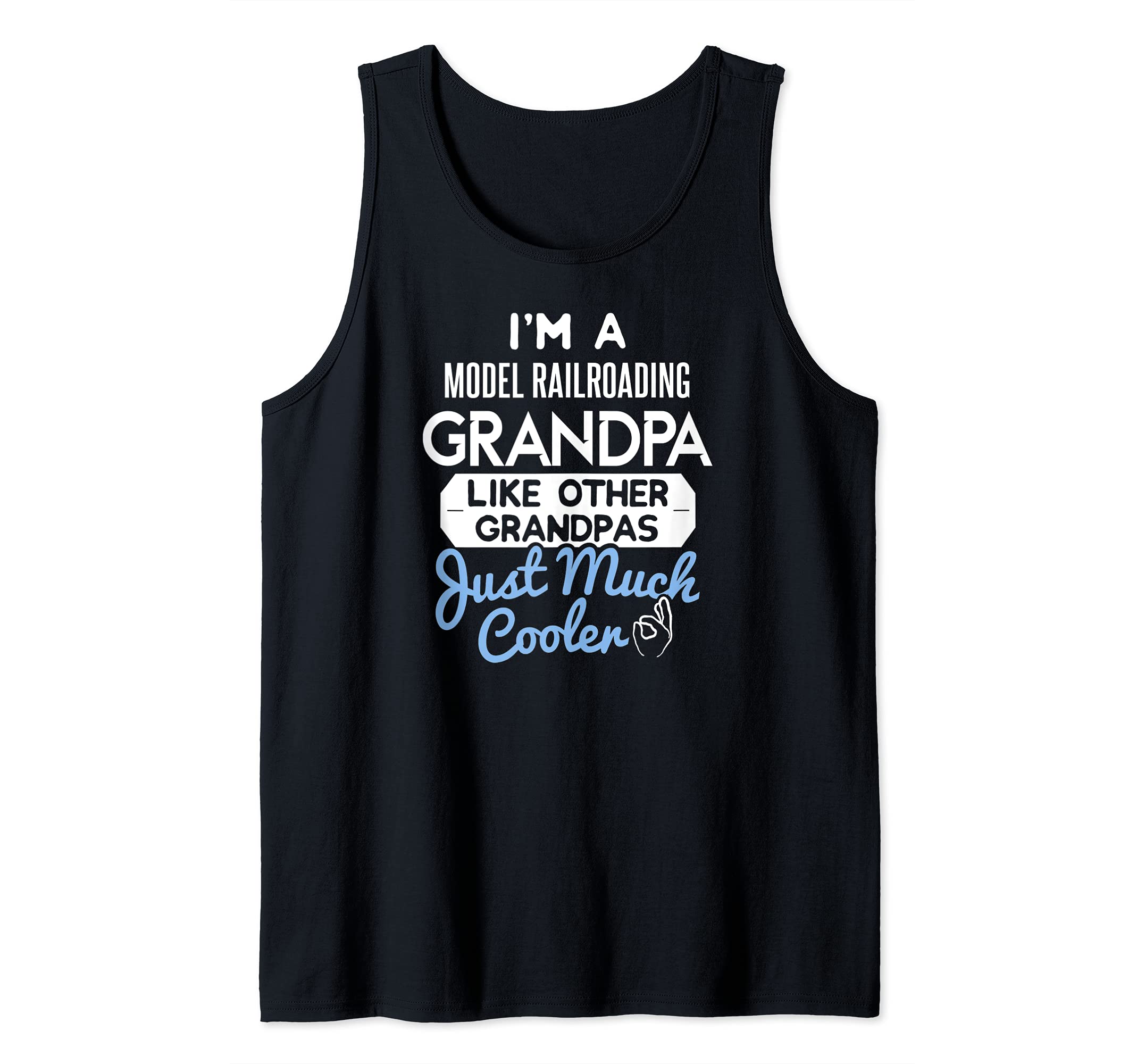 Cool Fathers Day Design Model Railroading Grandpa Tank Top