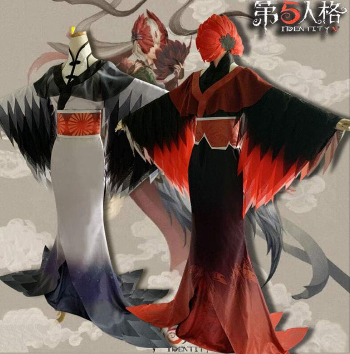 Amazon Co Jp Ipare Fifth Personality Identity V Identity 5 Geisha Cosplay Costume Red Butterfly Michiko Hannyaku Cosplay Costume Costume Hair Ornament Included Wig Can Be Added To A General Waka Party Event