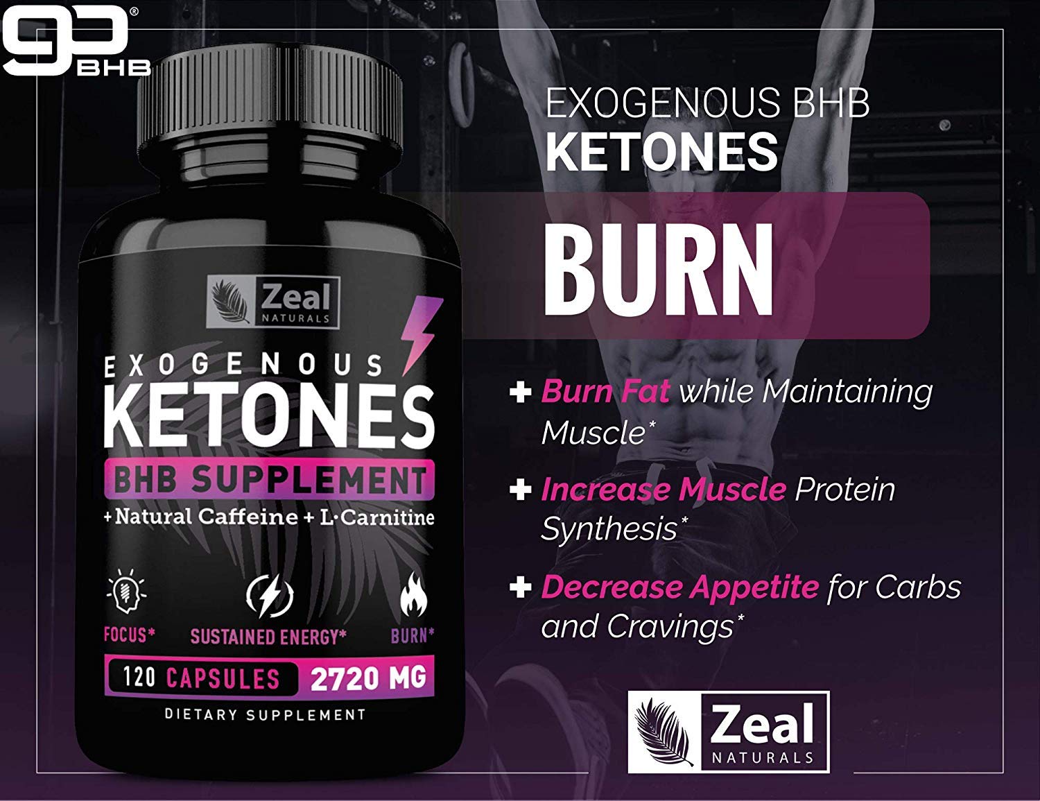 Keto BHB Exogenous Ketones Pills (2720mg 120 Capsules
