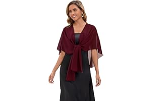 Baoqiya Chiffon Shawl Evening Scarf Shawls and Wraps for Women Wedding Party Bridal Scarves Cover Ups