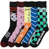 Bioworld Demon Slayer Adult Crew Socks 5-Pack