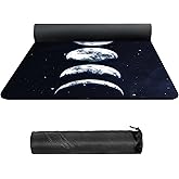 nuveti Suede TPE Yoga Mat Eco Friendly Non Slip Yoga Mats with Carrying Bag,72"x32" Extra Thick 8MM Exercise & Workout Mat fo