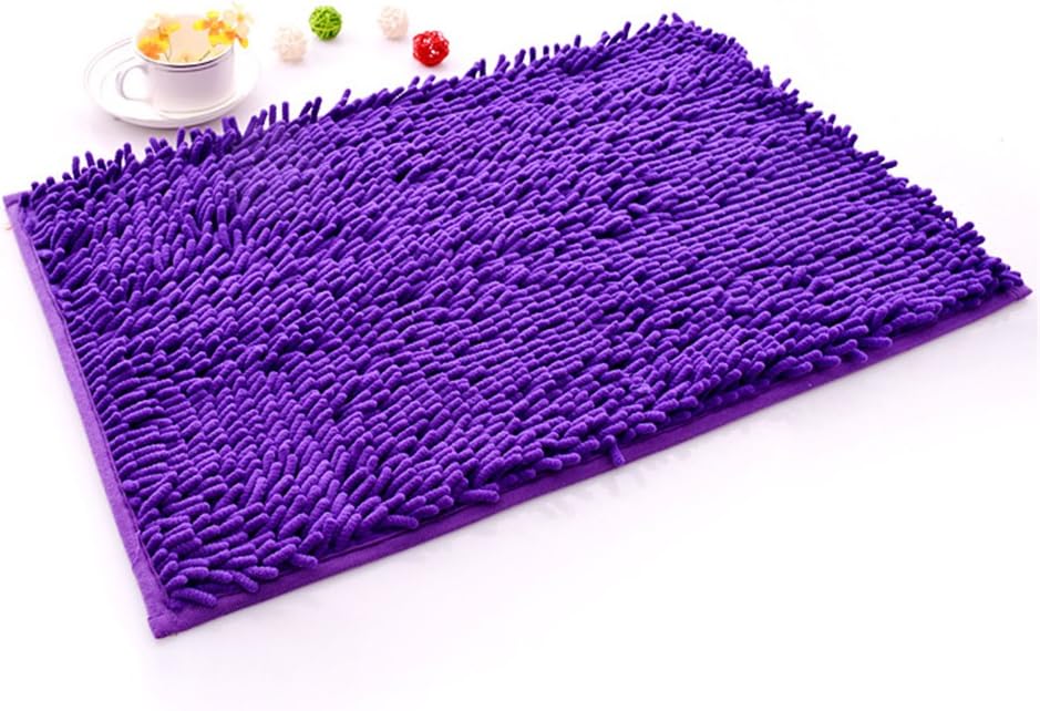 NYKKOLASoft Shaggy Non Slip Absorbent Bath Mat Bathroom Mats Shower Rugs Shag Carpet Bathmat (purple)