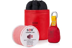 SOB Arborist Throw Line Kit with Slick Rope 197FT, Throw Weight, Reflective Storage Bag, Suit for Tree Cutting,Camping, Trimm