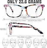 COOLOO Blue Light Blocking Glasses Anti Glare TR90 Frames Lightweight view 3