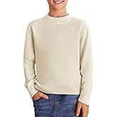 Haloumoning Boys Sweaters Kids Crewneck Long Sleeve Knit Pullover Sweater 5-14 Years