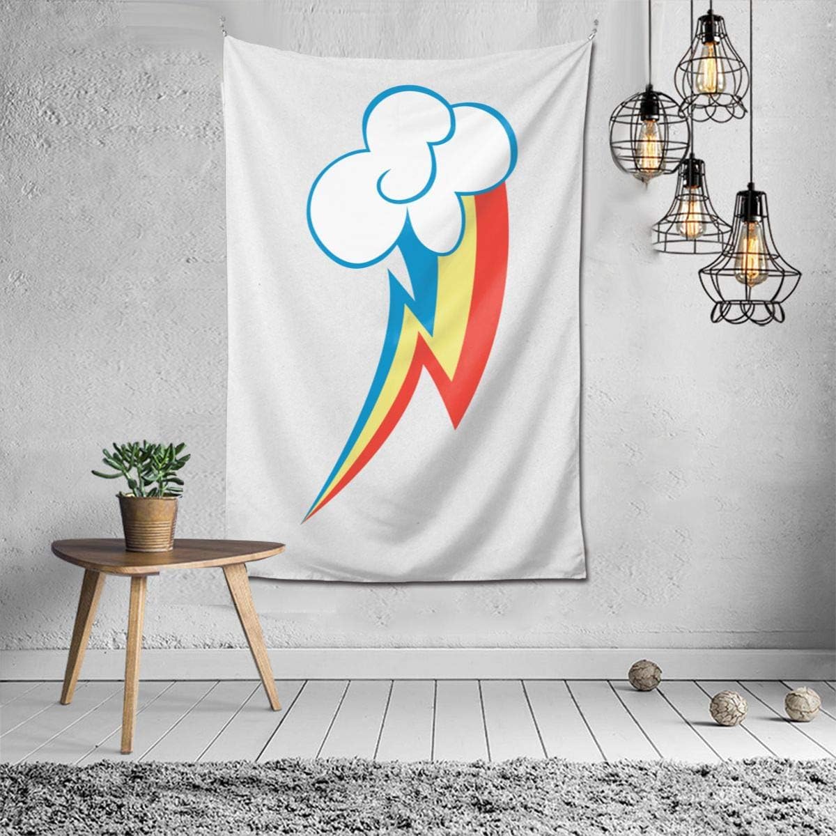 Greatreme Tapestry Wall Hanging, Rainbow Dash Tapestries for Dorm Living Room Bedroom, Wall Blanket Beach Towels Home Decor 60X40 Inches