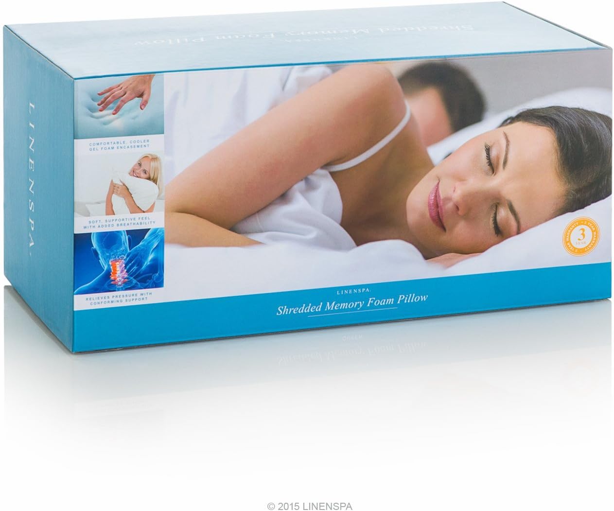 Linenspa Shredded Memory Foam Pillow With Gel Memory Foam