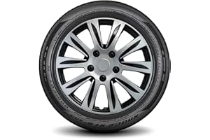 LYDS GTP Silver Universal 15 inch Premium ABS Hubcap Wheel Cover Replacement Set of 4 - EWC-15S-B