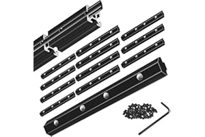 Seekliny 12pcs 2020 Straight Connector Corner Bracket Joint Plate 2020 Hardware T-Slotted Accessories V-Slot with Screws for 8020 Aluminum Profile 3D Printer Accessories Black