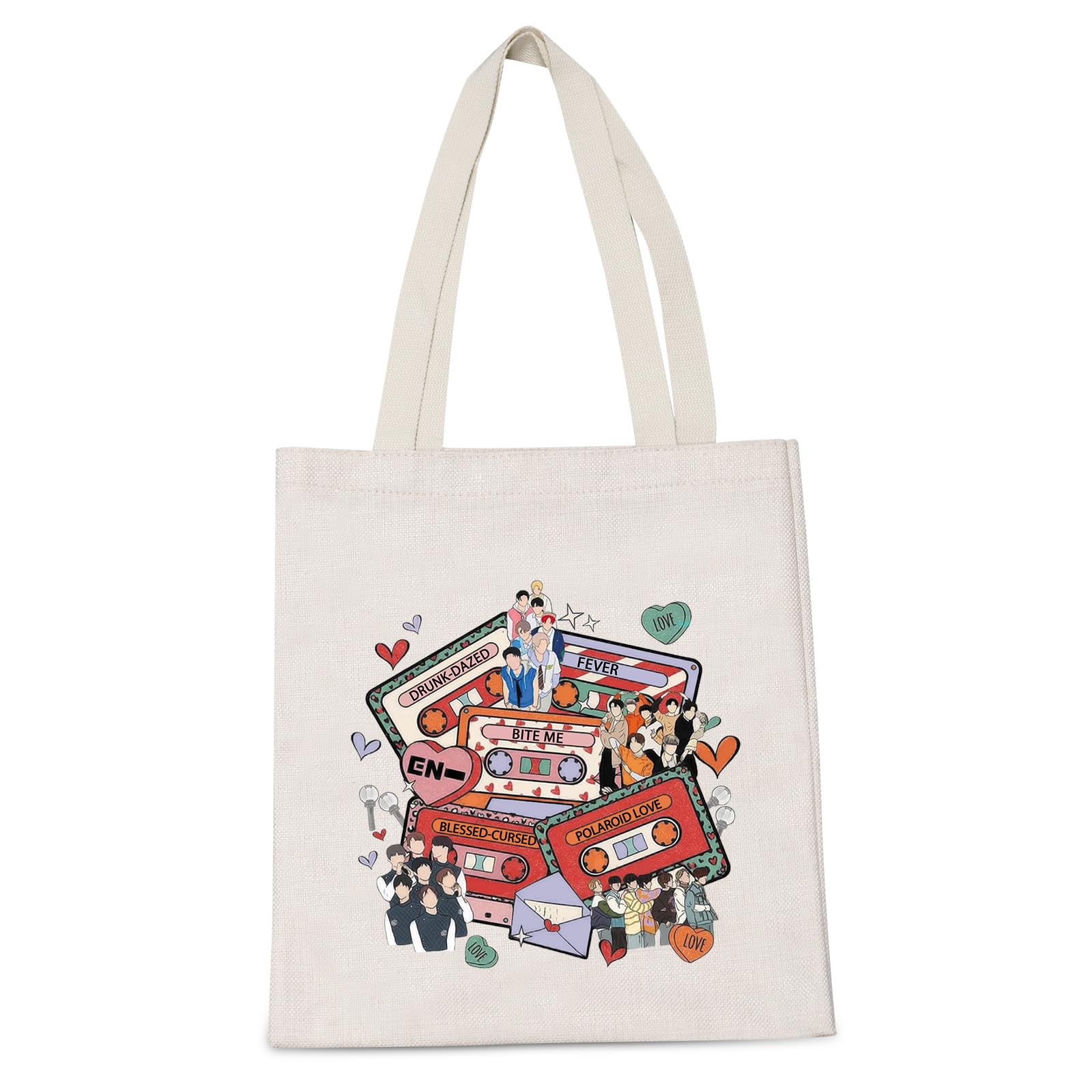 K-POP Music Travel Shopping Bag Kpop Album Lover Reuseble Bag South Korea Star Team Fans Gift (PO-LOVE)