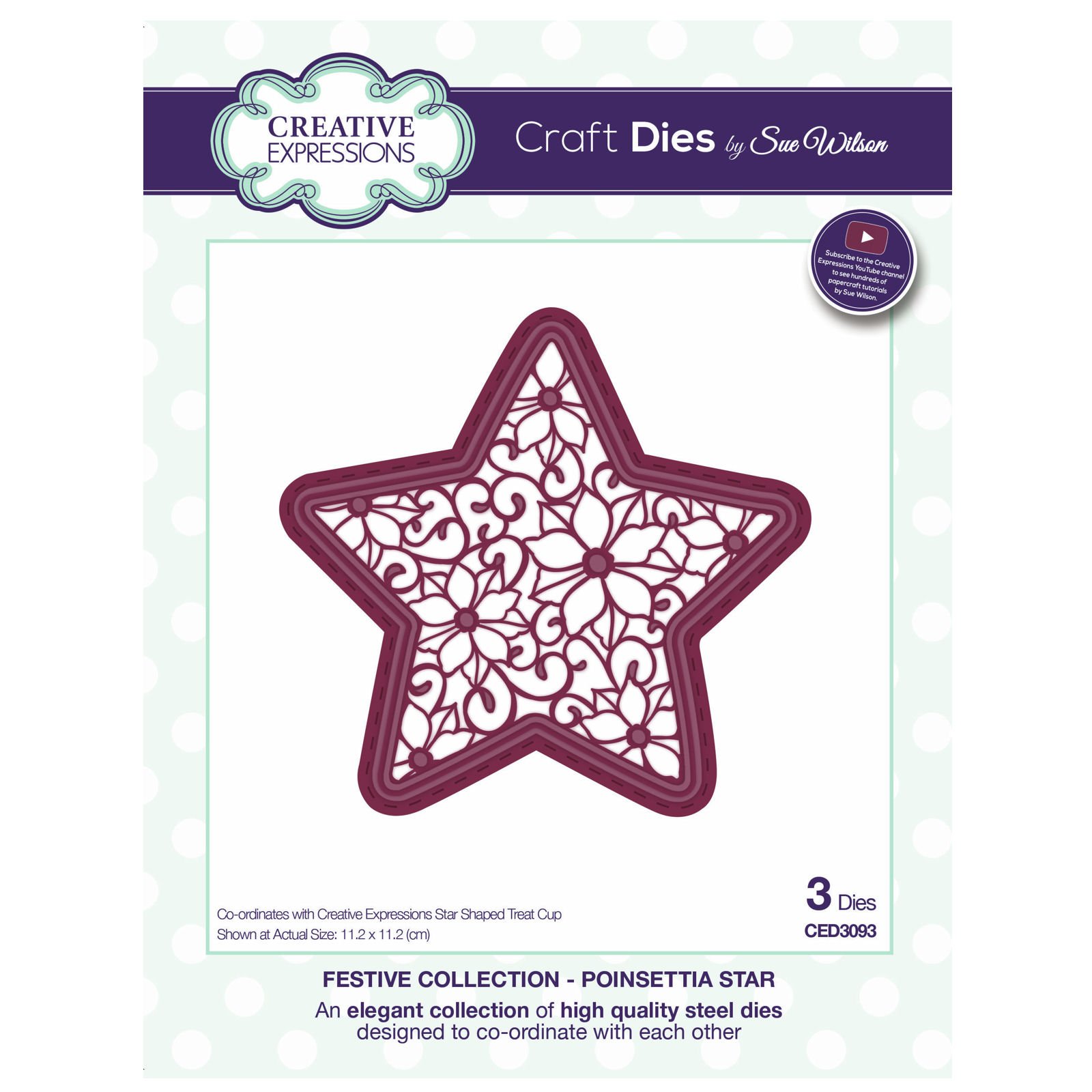 Sue Wilson Festive Collection Poinsettia Star
