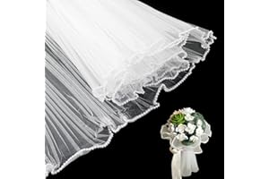 CFTONE 4 Yards Pearl Edge Flower Wrapping Mesh Paper, Bouquet Transparent Mesh Wrapping Paper for Mother's Day Valentine's Day Wedding Graduation (White)