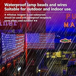Qulist 4th of July Decorations, 420 LED 24V Plug in
