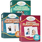 CreateFun 149 Prepositions, Emotions &amp; Verbs Speech Therapy Flash Cards Set | Educational Real Photo Cards, Learning Games for Toddlers, Kids, Adults, Seniors, Preschool, ESL, ABA, Dementia memory care