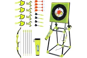 KIONUICNO Axe Throwing Game for Backyard Throwing Darts Board Game Bow and Arrow Set Includes 3 Types of Darts and Target Dart Boards Throwing Axe Target Game Ax Throwing Game Set for Indoor/Outdoor