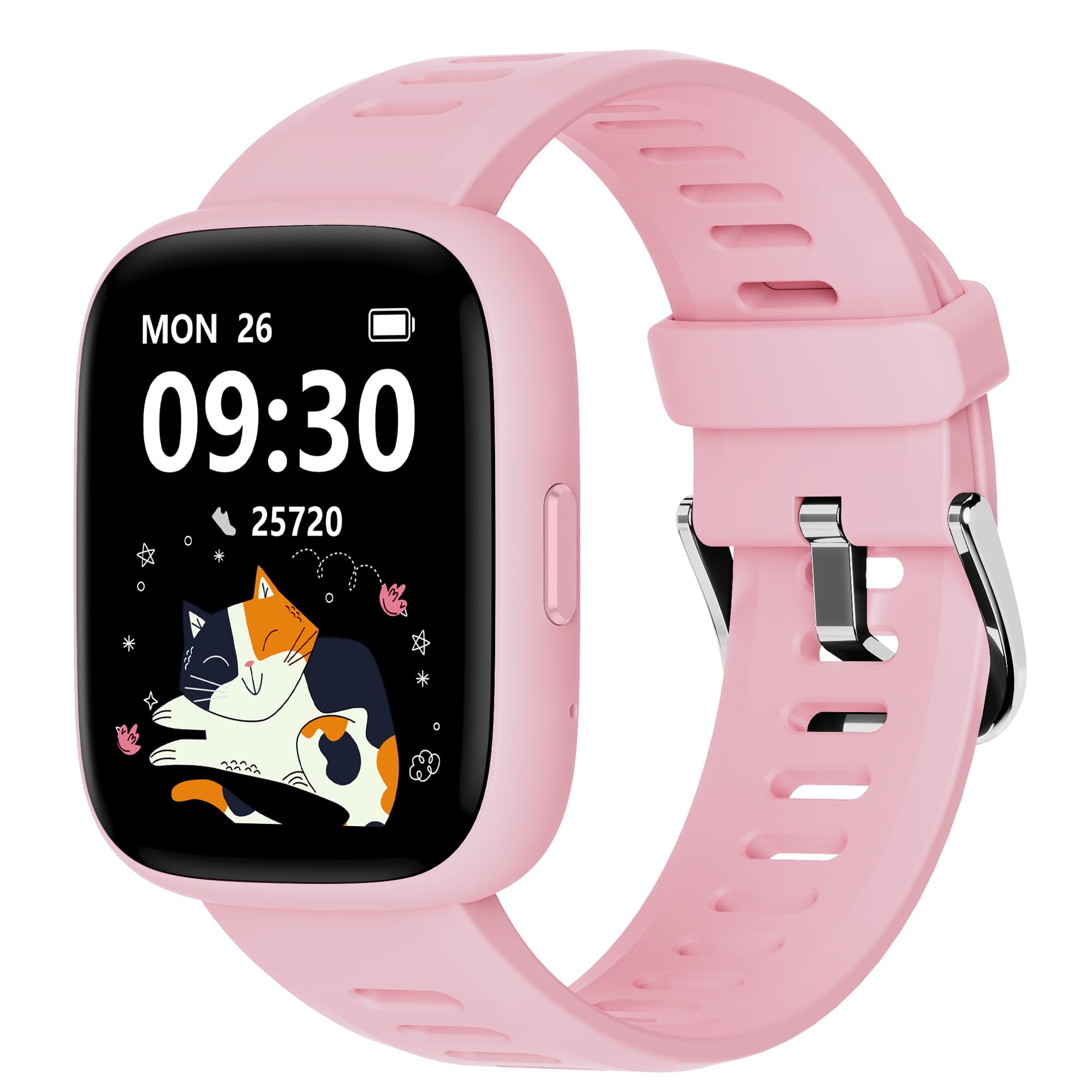 BIGGERFIVE Kids Smart Watch, 1.8" Fitness Watch Pedometer, Heart Rate, IP68 Waterproof, Sleep Tracker, Calorie Step Counter, 5 Puzzle Games with/without APP for Girls Teens 5-16