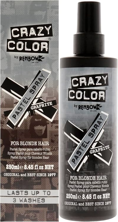 Crazy Color Graphite Pastel Hair Spray 250 ml by Renbow Crazy Color